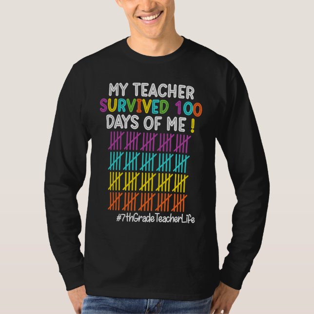 Camiseta Vida De Professora Do 7º Ano Meu Professor Sobrevi (Frente)