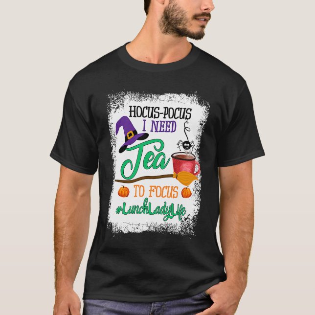Camiseta Vida de Senhora do Almoço Hocus Pocus Preciso de C (Frente)