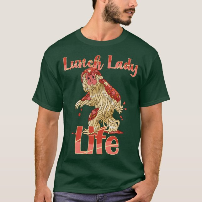Camiseta Vida de Senhora do Almoço para Mulheres, Monstro d (Frente)