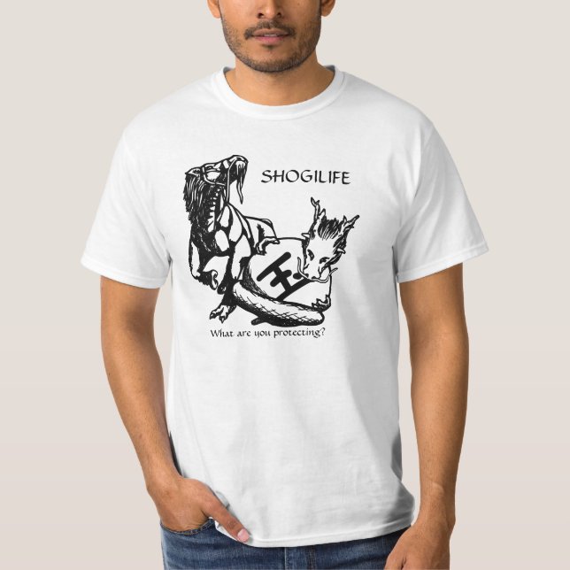 Camiseta Vida de Shogi - que você está protegendo? (Frente)