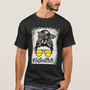 Camiseta Vida De Softball Sangrada Com Leopardo E Arma Mens