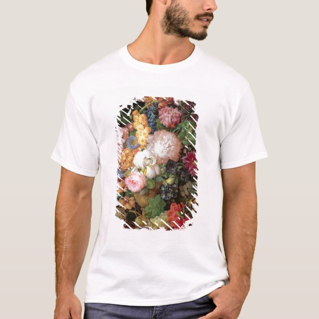 Camiseta Vida de T30763 A ainda das flores e da fruta (Frente)