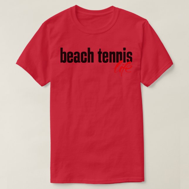 Camiseta Vida de Tênis de Praia (Frente do Design)