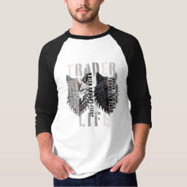Camiseta Vida de trader | Lobo | Ambos os lados