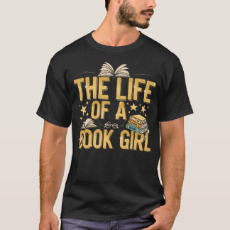 Camiseta Vida De Uma Garota Do Livro Bibliotecária Estrelas