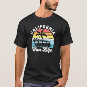 Camiseta Vida de Van da Califórnia Palmeira Prancha de Surf