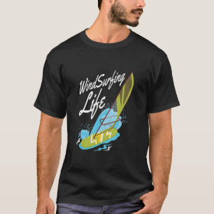 Camiseta Vida de Windsurf Esportes Aquáticos Vela Surfistas