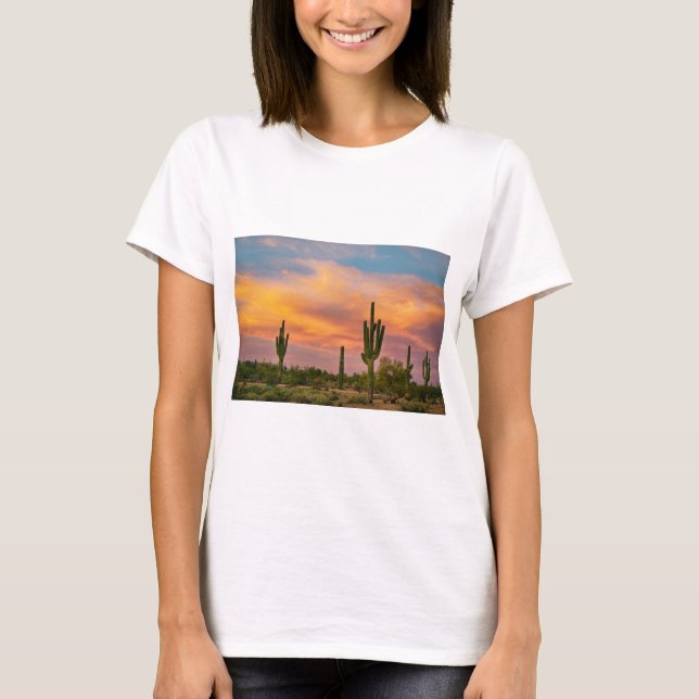 Camiseta Vida do deserto do Saguaro (Frente)