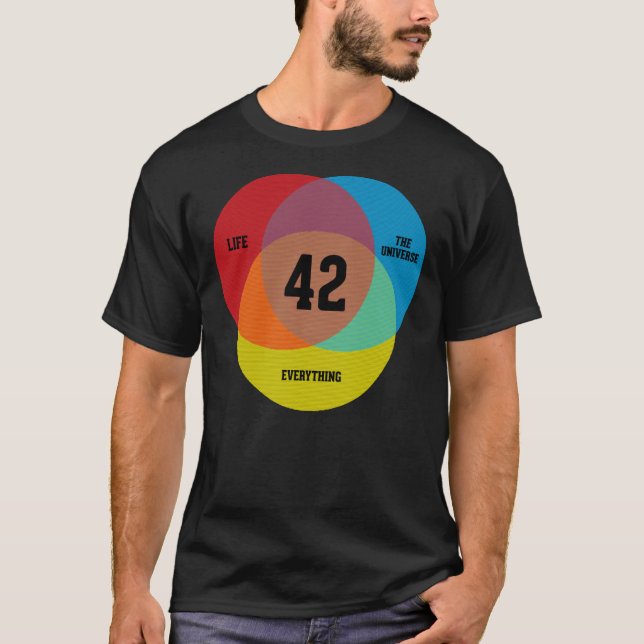 Camiseta Vida do diagrama Venn, o &amp Universo; Tudo E (Frente)
