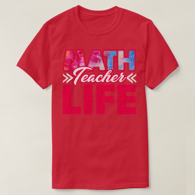 Camiseta Vida do professor de matemática (Frente do Design)