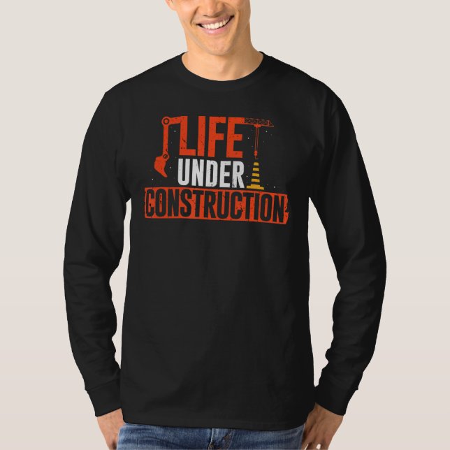 Camiseta Vida Em Construção Contratado Concreto (Frente)