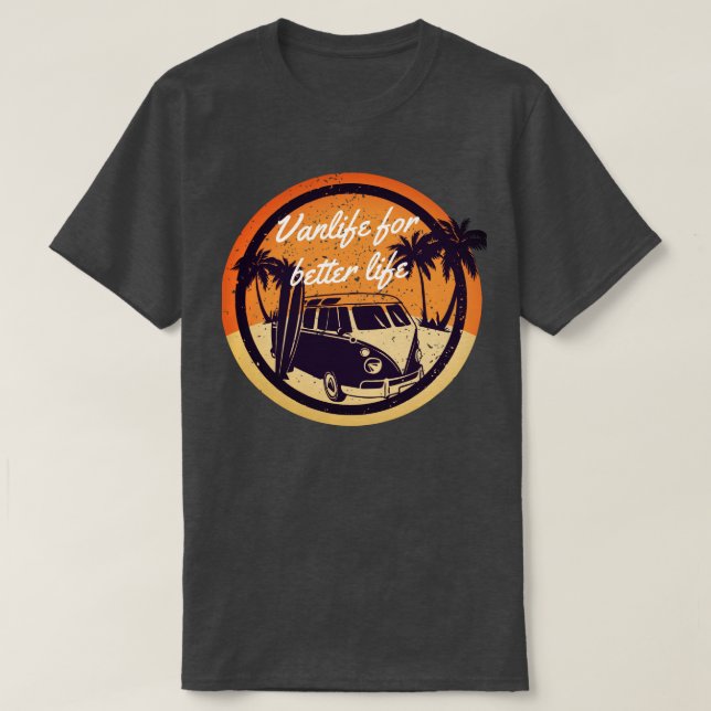 Camiseta Vida em vans Para uma vida melhor (Frente do Design)