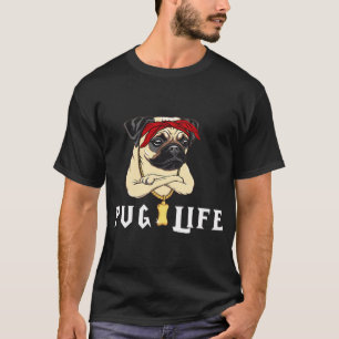Camiseta Vida engraçada de Pug fofo