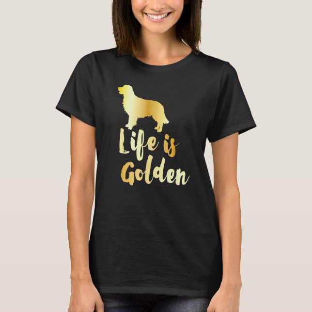 Camiseta Vida Engraçada É Golden Retriever (Frente)