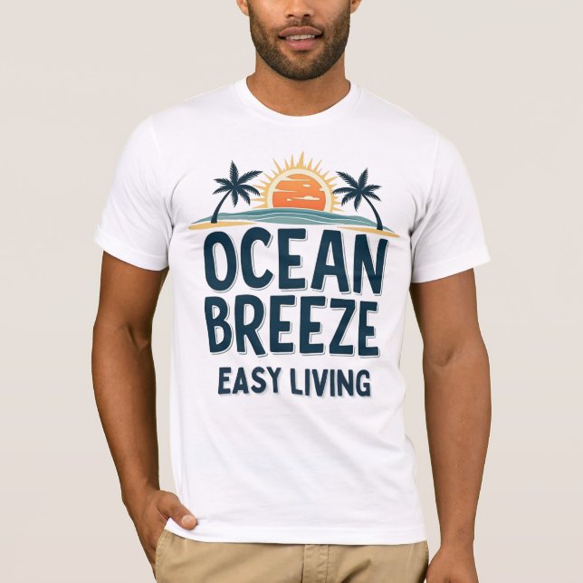 Camiseta Vida Fácil Brisa Oceânica (Frente)