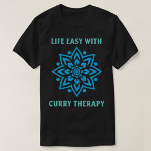 Camiseta Vida Fácil Com Terapia de Curry Amante de Curry