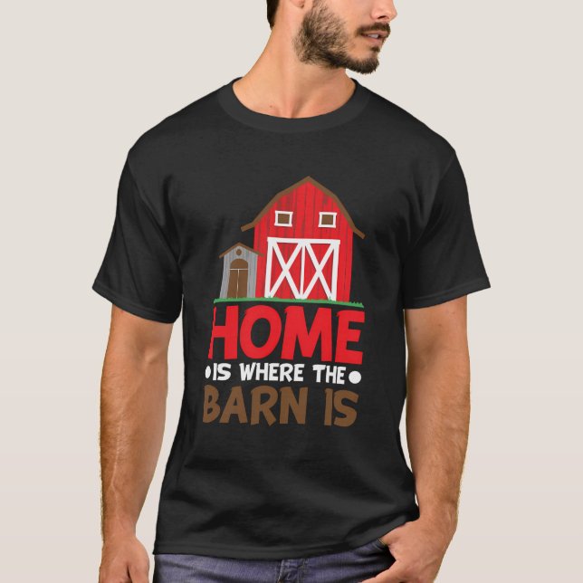 Camiseta Vida fazenda - Casa É Onde O Celeiro É Mais Farman (Frente)