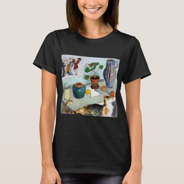 Camiseta Vida Gato e Estática, August Macke T-Shirt (Frente)