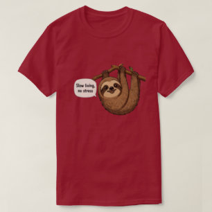 Camiseta Vida Lenta Sem Estresse Estilo de Vida Consciente