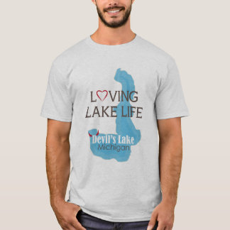 Camiseta Vida Loving do lago, o lago devil, Michigan