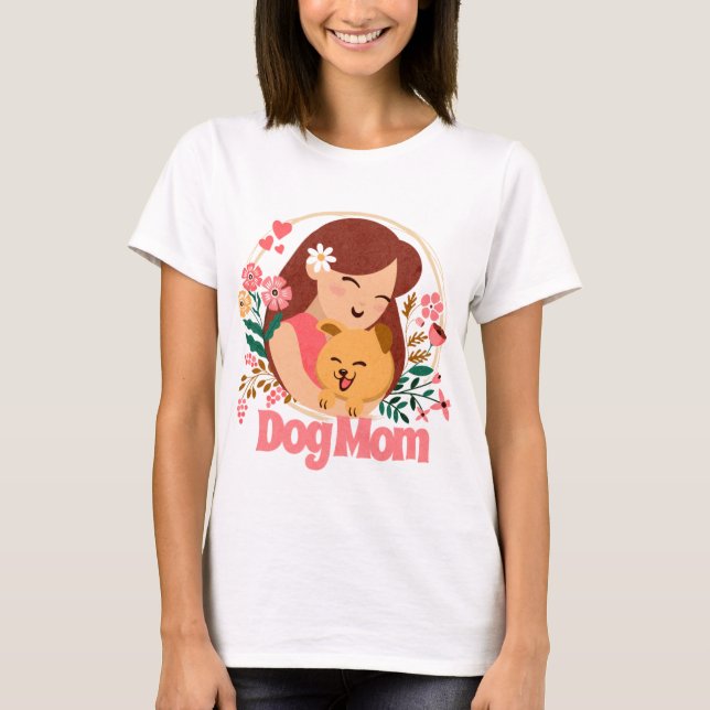 Camiseta Vida Mãe de Cachorro - Caos, Cachorros e Aventuras (Frente)