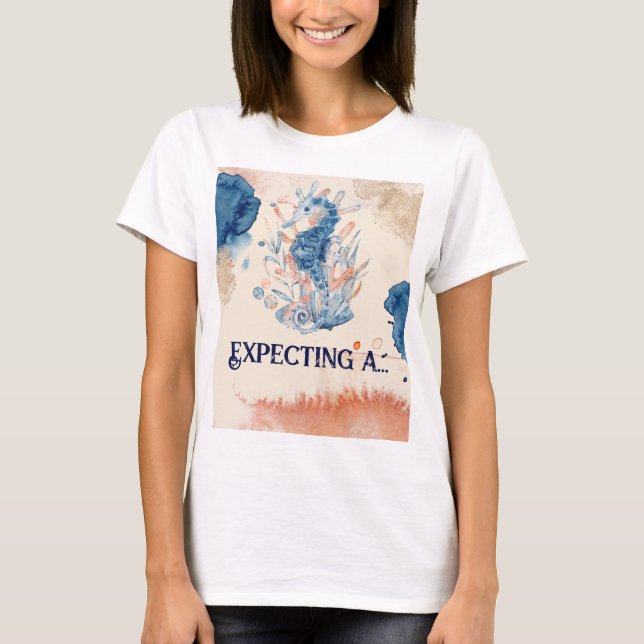 Camiseta Vida marinha | Cavalos marinhos sobre a mãe Consel (Frente)