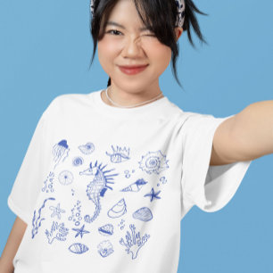 Camiseta Vida Marinha de Água-viva