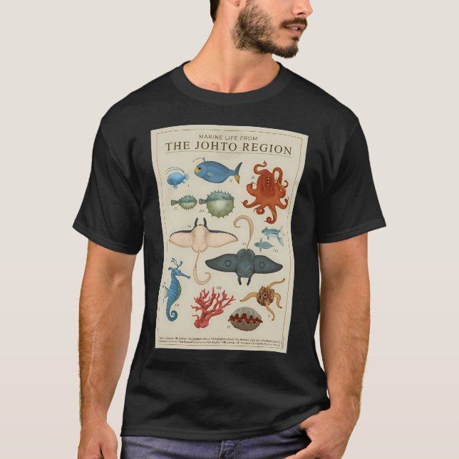Camiseta Vida Marinha de Johto (Frente)