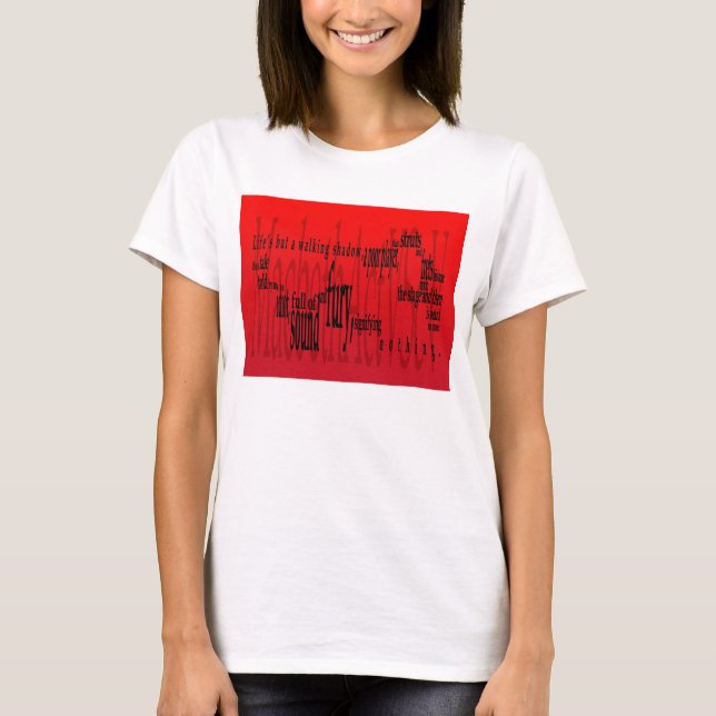 Camiseta "Vida mas uma sombra de passeio" Macbeth (Frente)