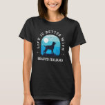 Camiseta Vida Melhor Bracco Italiano Vintage Blue Cog Mãe D<br><div class="desc">A Vida Melhor Bracco Italiano Vintage Blue Dog Mãe Pai.</div>