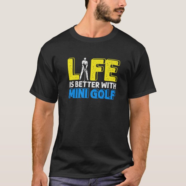 Camiseta Vida Melhor Com Mini Golfe Golfe Nadando Ho (Frente)
