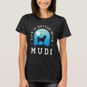 Camiseta Vida Melhor Mudi Vintage Blue Dog Pai