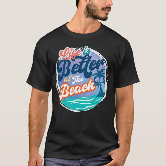 Camiseta Vida melhor na praia (Frente)