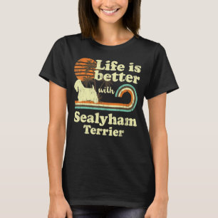 Camiseta Vida Melhor Sealyham Terrier Vintage Cog Pai