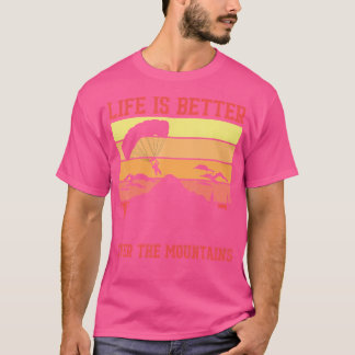 Camiseta Vida melhor sobre montanhas parapente parapente pa