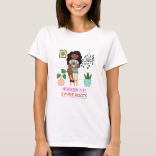 Camiseta Vida Moderna Raízes Simples Manejo de Casa Suburba