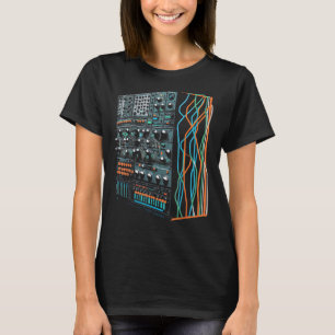 Camiseta Vida modular de música eletrônica do sintetizador