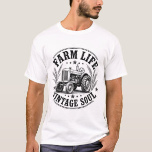 Camiseta Vida na Fazenda - Alma Vintage Vida Rústica no C