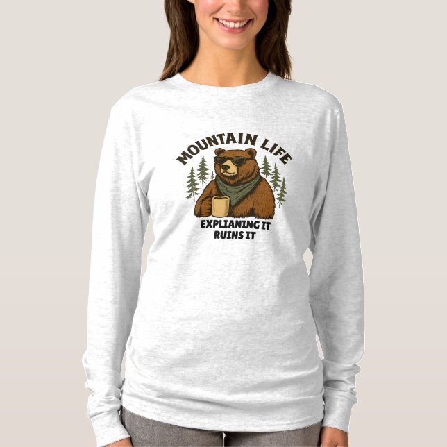 Camiseta Vida na Montanha | Explicar Estraga (Frente)