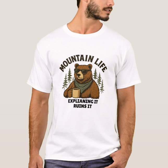 Camiseta Vida na Montanha | Explicar Estraga (Frente)