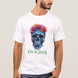 Camiseta Vida na Morte, Bloom em Azul