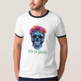 Camiseta Vida na Morte, Bloom em Azul