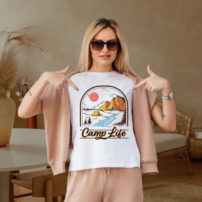 Camiseta Vida no acampamento (Criador carregado)