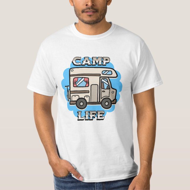 Camiseta Vida no Acampamento | Camper Retrô (Frente)