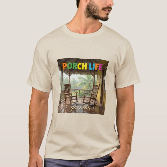Camiseta vida no alpendre da jamaica (Frente)