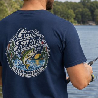 Camiseta Vida no Lago Deerwood Acabou-se o Pescaria