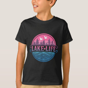 Camiseta Vida no Lago Modo Lago Barco Vida na Cabana Verão