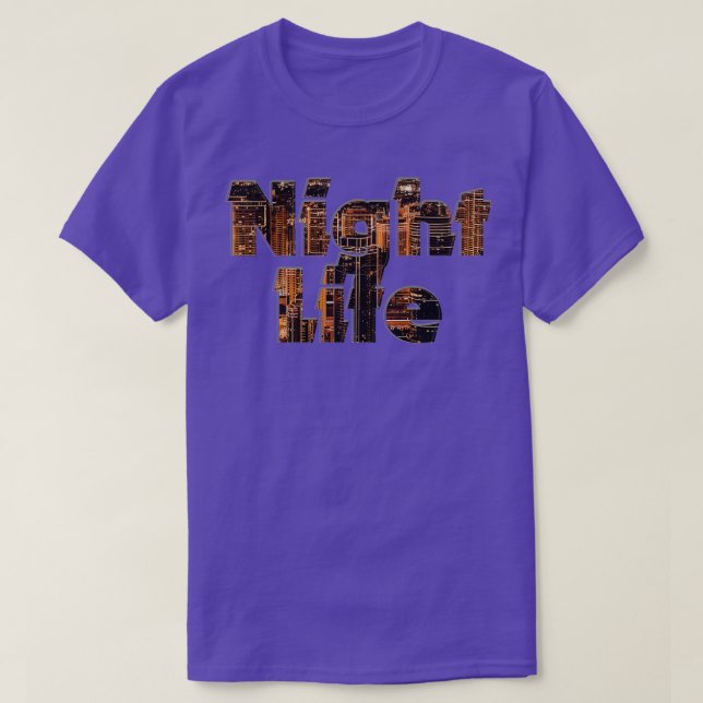 Camiseta Vida noturna (Frente do Design)