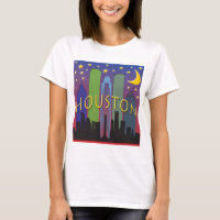 Vida noturno da skyline de Houston