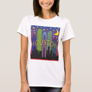 Camiseta Vida noturno da skyline de Houston